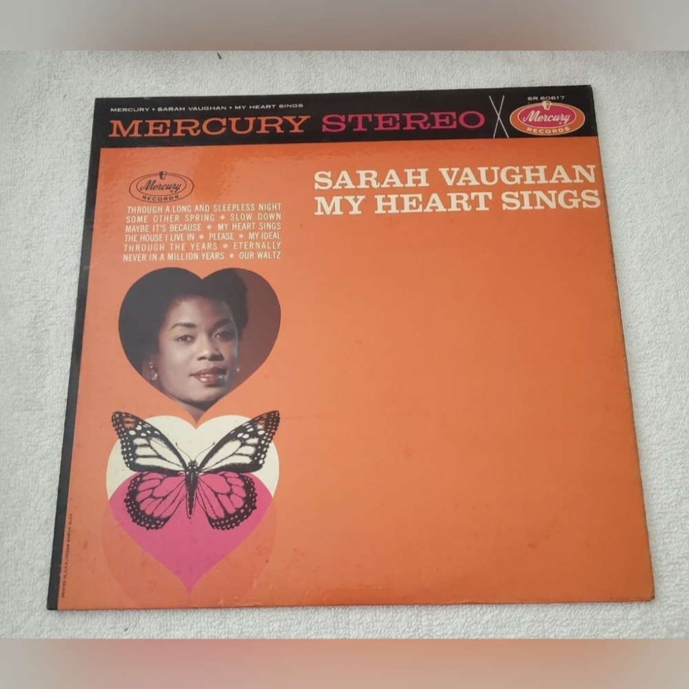 BOGO Sarah Vaughan My Heart Sings Vinyl Record LP Mercury Records Vintage Album
